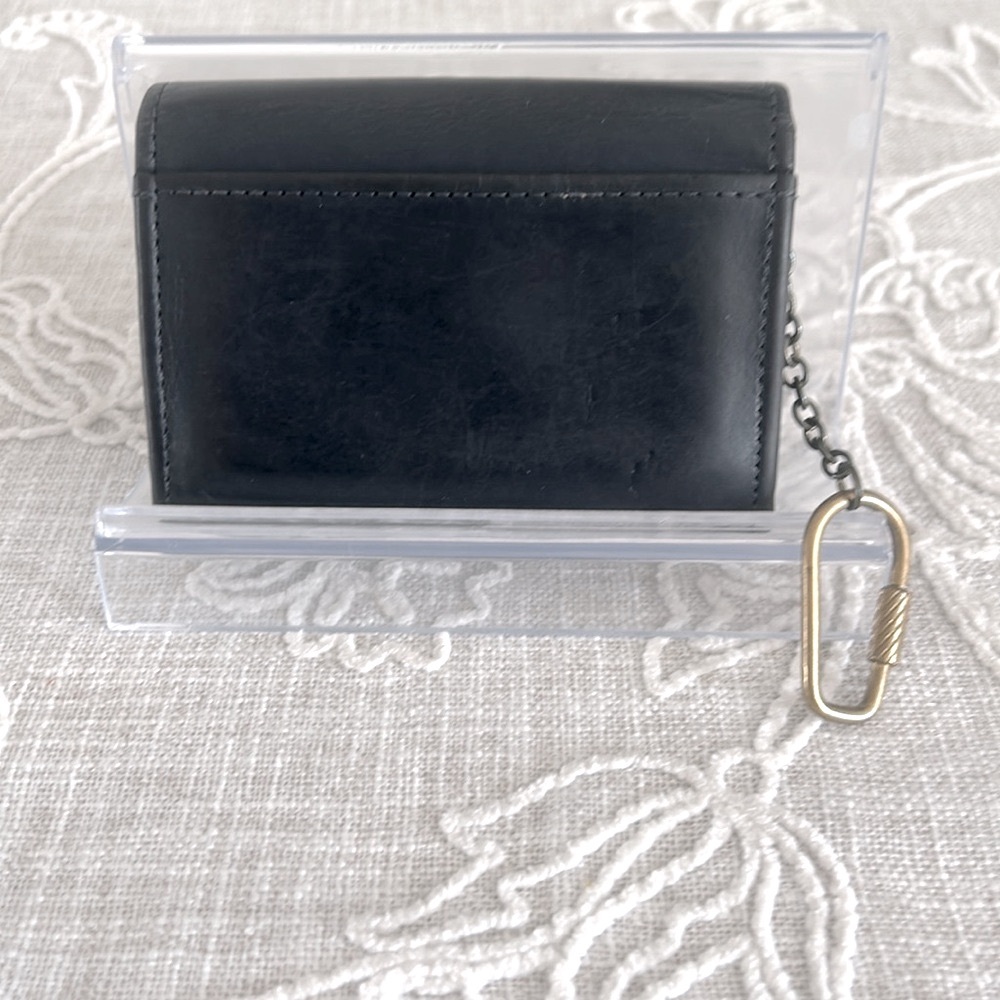 Coach Rare Vintage Tribeca Dark Blue Leather with Attached Carabiner Clip - Picture 2 of 14